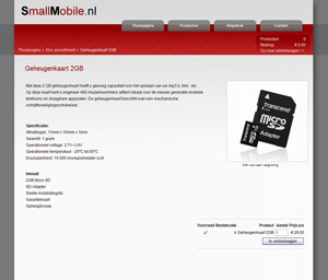afbeelding 3 project Webwinkel: Smallmobile.nl