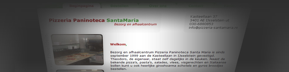Project: Webwinkel: Pizzeria-santamaria.nl