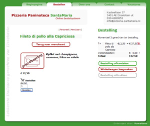 afbeelding 3 project Webwinkel: Pizzeria-santamaria.nl