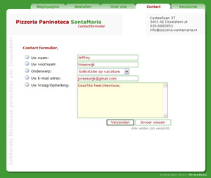 afbeelding 5 project Webwinkel: Pizzeria-santamaria.nl