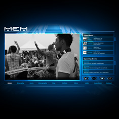 Deze interactieve Flash website is ontwikkeld voor DJ MEM. DJ MEM is zijn carrière gestart in 2001 en heeft sindsdien veel albums op zijn naam staan.