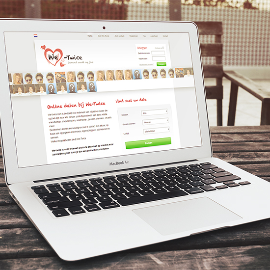 We-twice.com is bedoeld voor volwassenen van 18 jaar en ouder die opzoek zijn naar een date, relatie vriendschap, stapvriend (in), soulmaatje of gewoon vrienden. 