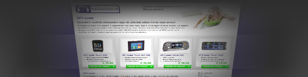 Project: Landingspagina's mp4winkel.nl