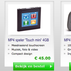 afbeelding 4 project Landingspagina's mp4winkel.nl