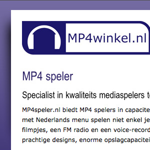 afbeelding 5 project Landingspagina's mp4winkel.nl