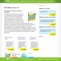 Geef je bedrijf een ‘energie boost’ en verbeter je performance! Deze promotie website is ontwikkeld ter promotie van het boek 'We hebben er zin in'.
