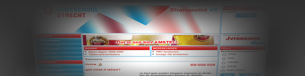 Project: Intranet: sharepoint.hu.nl
