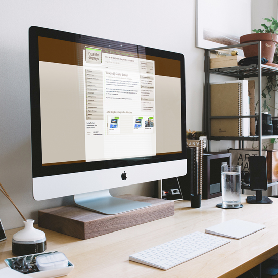 Webwinkel ontwikkeling voor Quality Displays. Uw webwinkel voor betaalbare kliklijsten, stoepborden & displays. 