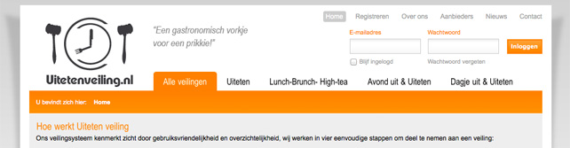 Veiling website beginnen
