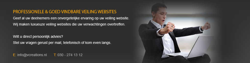 Een veilingsite beginnen? Wij maken van uw veilingsite een succes!